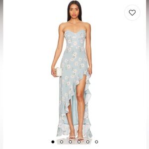 Amanda Uprichard strapless blue dress